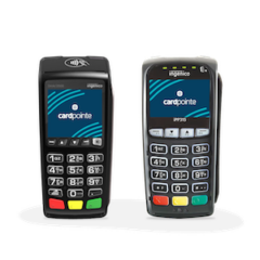 3500 and iPP215 small POS terminal hardware to process credit and debit payments Card Connect Paradise Clover Merchant Services Charge It Now