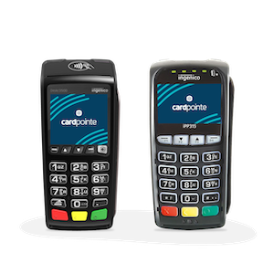 3500 and iPP215 small POS terminal hardware to process credit and debit payments Card Connect Paradise Clover Merchant Services Charge It Now