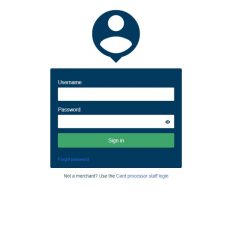 Hosted Payment Page login screen