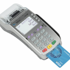 compact merchant terminal used to process credit cards Card Connect Paradise Clover Merchant Services Charge It Now