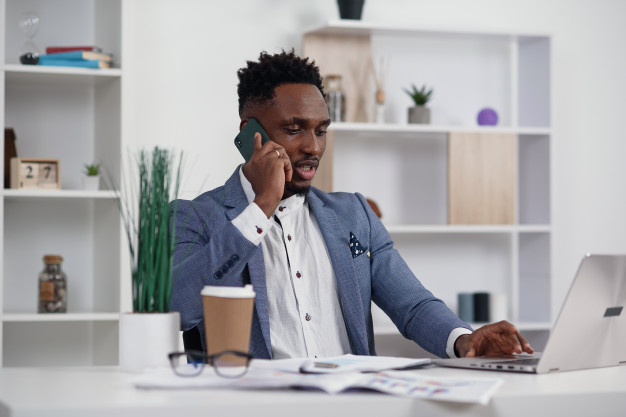 businessman on phone